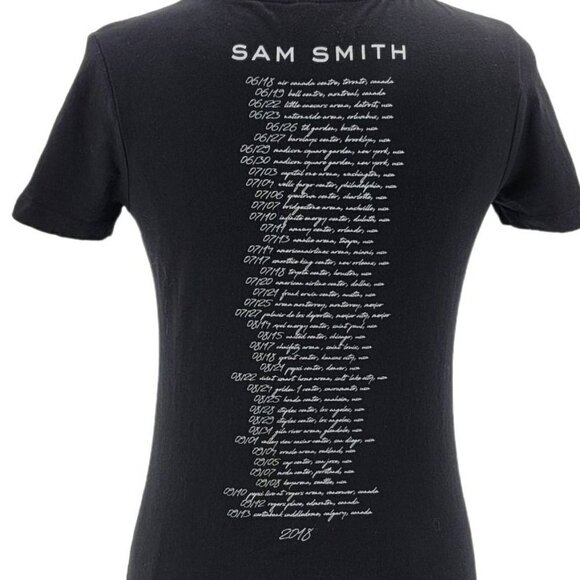 Sam Smith Blanks Factory 2018 Black Tour Fitted T-Shirt Womens Large - Picture 6 of 8